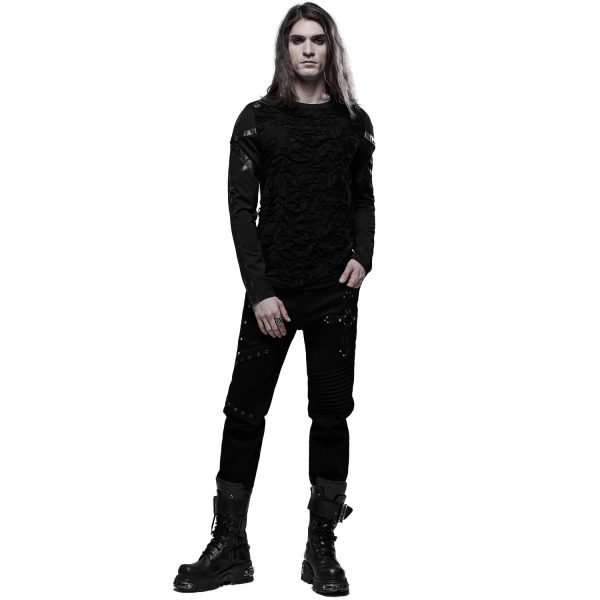 PUNK RAVE Pantalon ‘Astaroth’ Noir excellents soldes 9