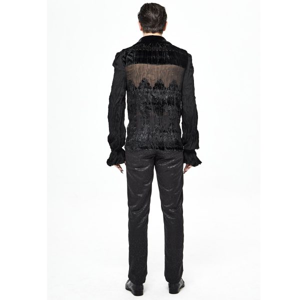 Meilleur Prix Garanti DEVIL FASHION Pantalon ‘Atkins’ En Jacquard Noir 4