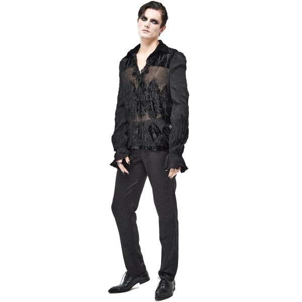 Meilleur Prix Garanti DEVIL FASHION Pantalon ‘Atkins’ En Jacquard Noir 5