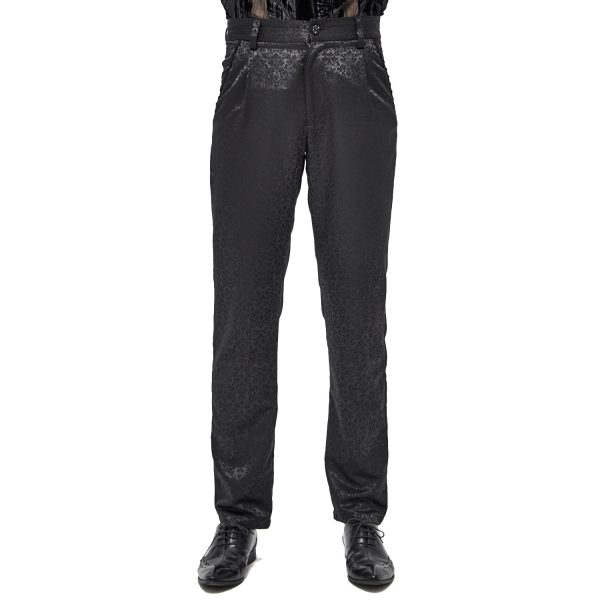 Meilleur Prix Garanti DEVIL FASHION Pantalon ‘Atkins’ En Jacquard Noir 7
