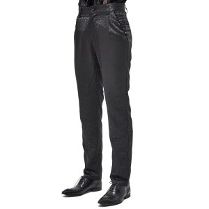 Meilleur Prix Garanti DEVIL FASHION Pantalon ‘Atkins’ En Jacquard Noir 34