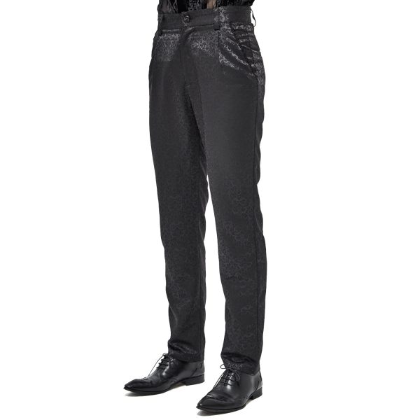 Meilleur Prix Garanti DEVIL FASHION Pantalon ‘Atkins’ En Jacquard Noir 9