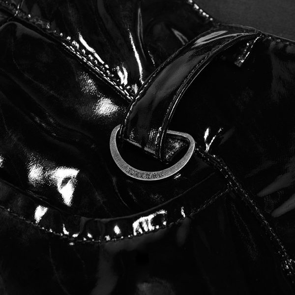 magasin en ligne france PUNK RAVE Pantalon ‘Ball Jointed Doll’ En Vinyle Noir 14