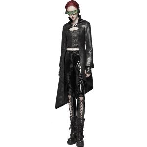 magasin en ligne france PUNK RAVE Pantalon ‘Ball Jointed Doll’ En Vinyle Noir 27