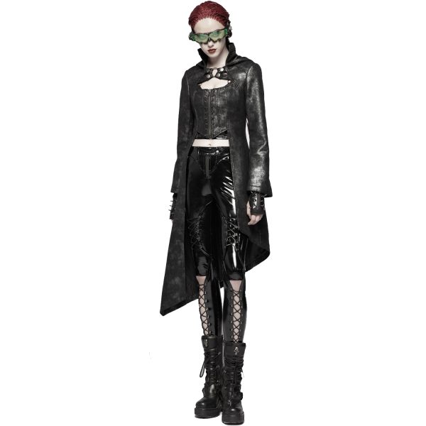 magasin en ligne france PUNK RAVE Pantalon ‘Ball Jointed Doll’ En Vinyle Noir 7