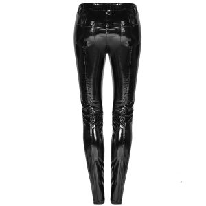 magasin en ligne france PUNK RAVE Pantalon ‘Ball Jointed Doll’ En Vinyle Noir 35