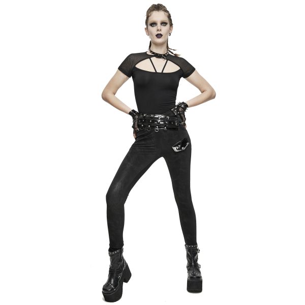 DEVIL FASHION Pantalon ‘Black Star’ Noir dernière tendance 3