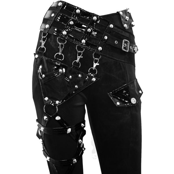 DEVIL FASHION Pantalon ‘Black Star’ Noir dernière tendance 15