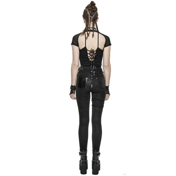 DEVIL FASHION Pantalon ‘Black Star’ Noir dernière tendance 4