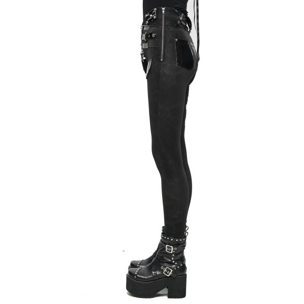 DEVIL FASHION Pantalon ‘Black Star’ Noir dernière tendance 7