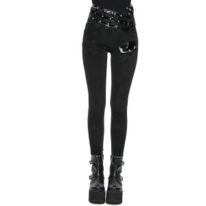 DEVIL FASHION Pantalon ‘Black Star’ Noir dernière tendance 33
