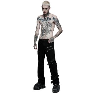 boutique en france PUNK RAVE Pantalon ‘Calargaff’ Noir 24