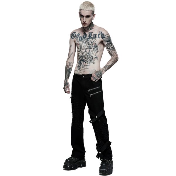 boutique en france PUNK RAVE Pantalon ‘Calargaff’ Noir 3