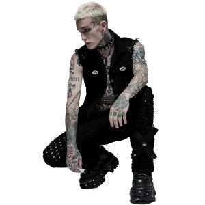 boutique en france PUNK RAVE Pantalon ‘Calargaff’ Noir 28