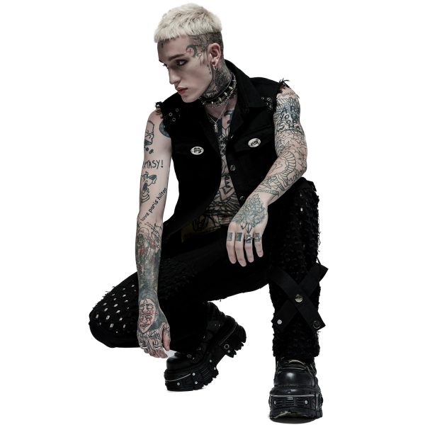 boutique en france PUNK RAVE Pantalon ‘Calargaff’ Noir 5