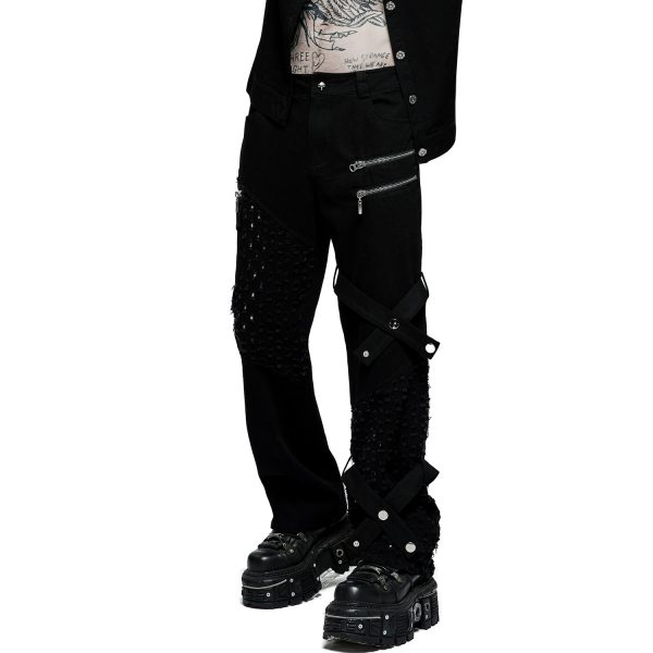 boutique en france PUNK RAVE Pantalon ‘Calargaff’ Noir 8
