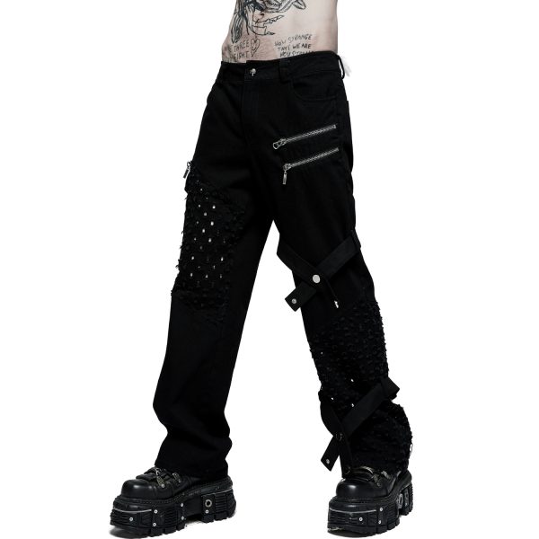 boutique en france PUNK RAVE Pantalon ‘Calargaff’ Noir 1
