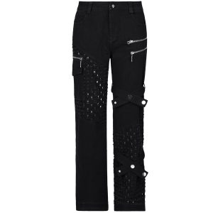 boutique en france PUNK RAVE Pantalon ‘Calargaff’ Noir 36