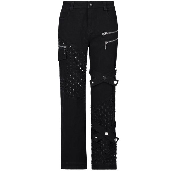 boutique en france PUNK RAVE Pantalon ‘Calargaff’ Noir 9