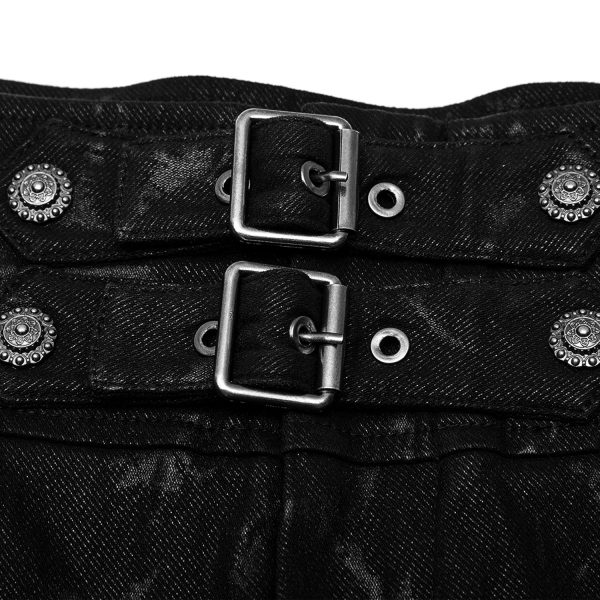vente en ligne pas cher PUNK RAVE Pantalon ‘Coyote’ Noir 15