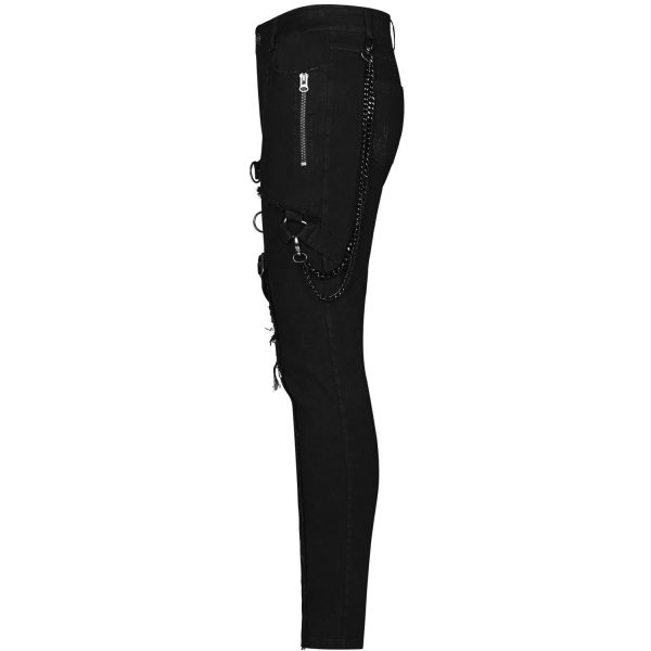 authentiques PUNK RAVE Pantalon ‘Cthulhu’ Noir 12