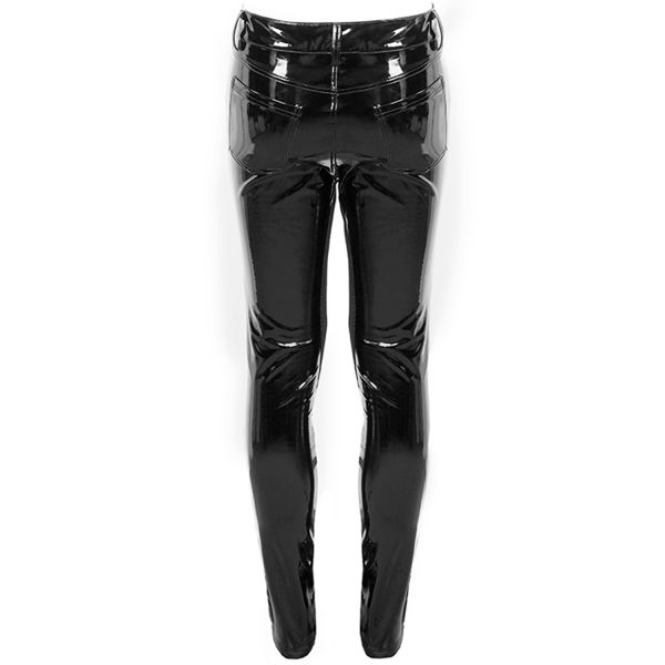 fashioniable DEVIL FASHION Pantalon ‘Cyber Game’ En Simili Cuir Glossy Noir 13