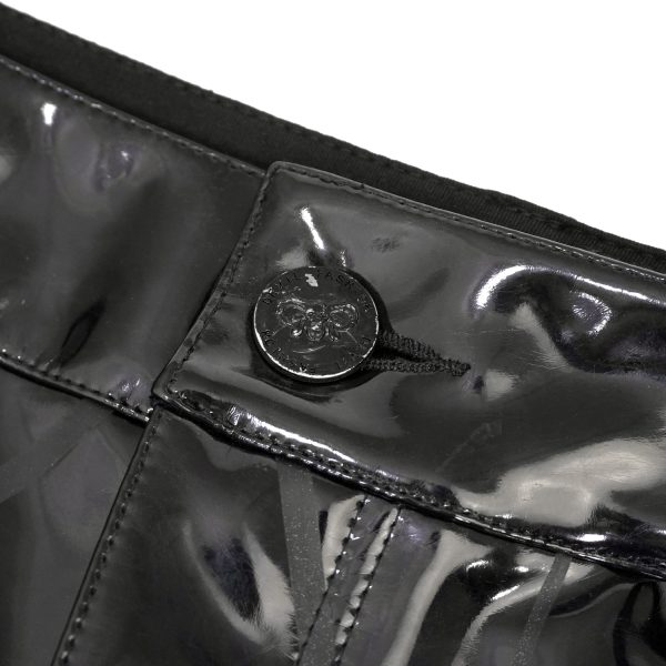 fashioniable DEVIL FASHION Pantalon ‘Cyber Game’ En Simili Cuir Glossy Noir 15
