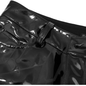 fashioniable DEVIL FASHION Pantalon ‘Cyber Game’ En Simili Cuir Glossy Noir 47