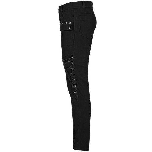 PUNK RAVE Pantalon ‘Cynfael’ Noir Et Tartan Rouge se précipiter pour acheter 13