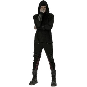 PUNK RAVE Pantalon ‘Cynfael’ Noir Et Tartan Rouge se précipiter pour acheter 26