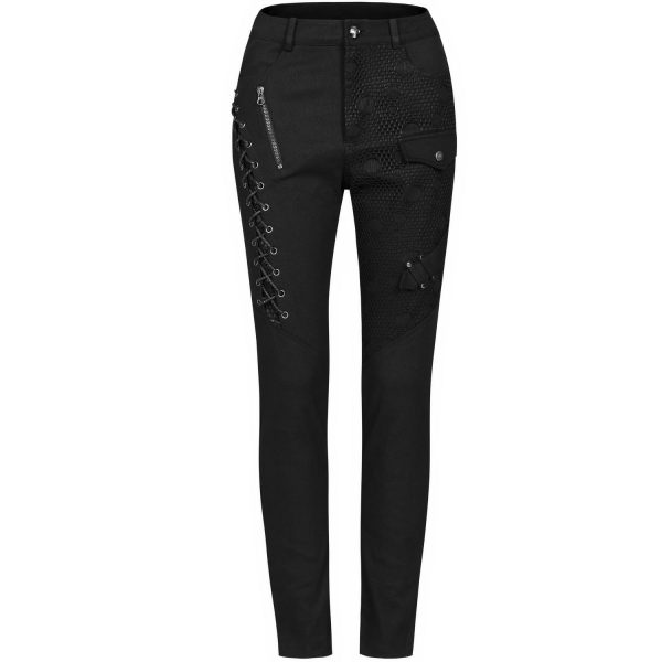 soldes PUNK RAVE Pantalon ‘Dark Blood’ Noir 13