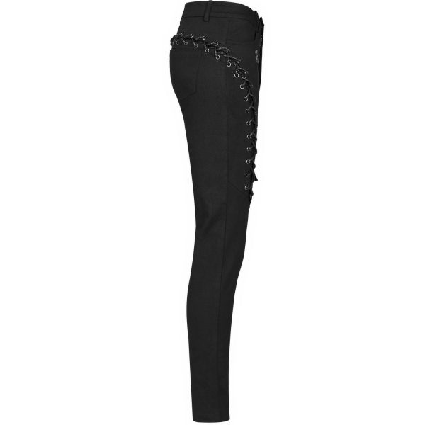 soldes PUNK RAVE Pantalon ‘Dark Blood’ Noir 15
