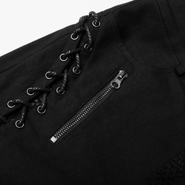 soldes PUNK RAVE Pantalon ‘Dark Blood’ Noir 18