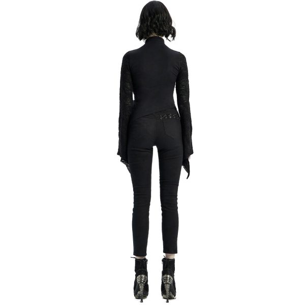 soldes PUNK RAVE Pantalon ‘Dark Blood’ Noir 4