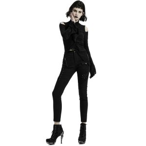 soldes PUNK RAVE Pantalon ‘Dark Blood’ Noir 32