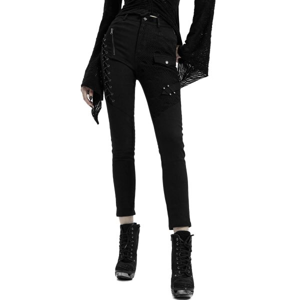 soldes PUNK RAVE Pantalon ‘Dark Blood’ Noir 9