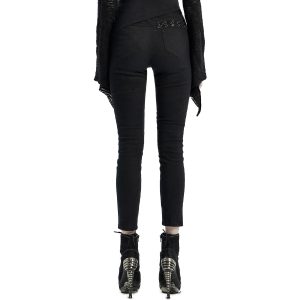 soldes PUNK RAVE Pantalon ‘Dark Blood’ Noir 36