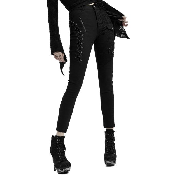 soldes PUNK RAVE Pantalon ‘Dark Blood’ Noir 11