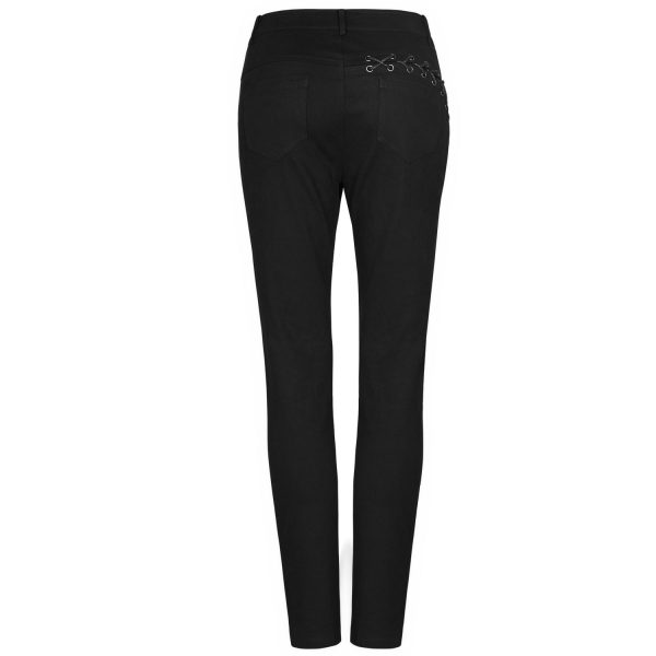PUNK RAVE Pantalon ‘Dark Blood’ Noir Et Rouge officiel 13