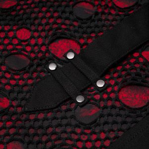 PUNK RAVE Pantalon ‘Dark Blood’ Noir Et Rouge officiel 47