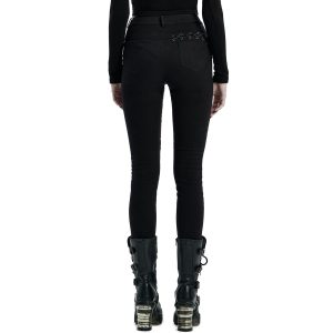 PUNK RAVE Pantalon ‘Dark Blood’ Noir Et Rouge officiel 35