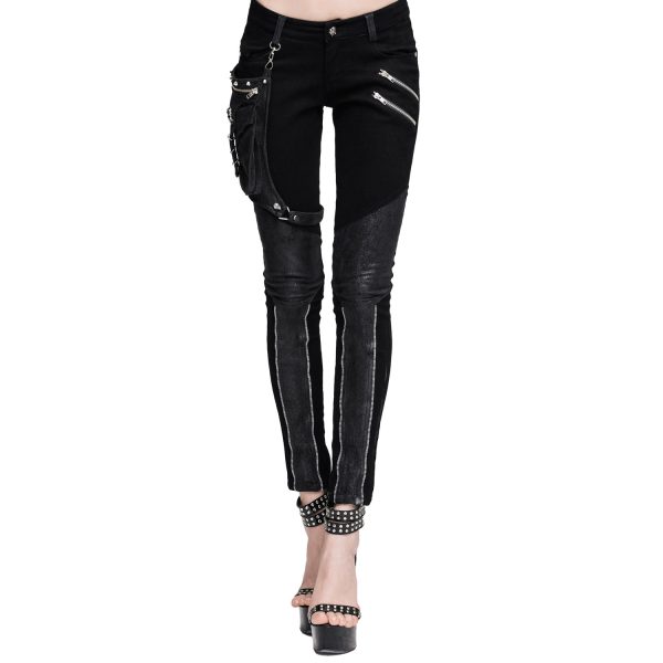 DEVIL FASHION Pantalon ‘Dark Punk’ Noir Livraison rapide 1