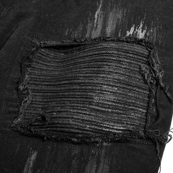 PUNK RAVE Pantalon Decadent ‘Black Swamp’ Noir vente luxe pas cher 18