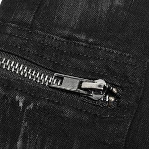 PUNK RAVE Pantalon Decadent ‘Black Swamp’ Noir vente luxe pas cher 54