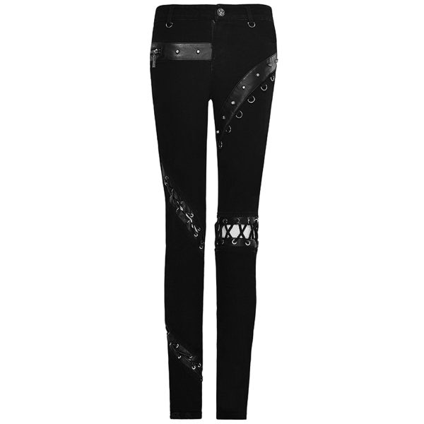 achat PUNK RAVE Pantalon-Demi-Jupe ‘Catacomb’ Noir 15