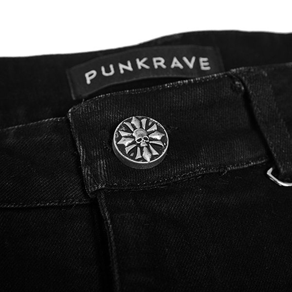 achat PUNK RAVE Pantalon-Demi-Jupe ‘Catacomb’ Noir 17