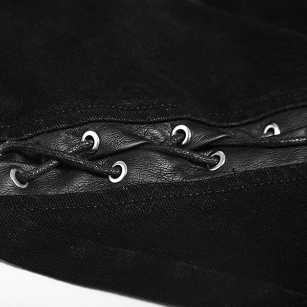 achat PUNK RAVE Pantalon-Demi-Jupe ‘Catacomb’ Noir 20