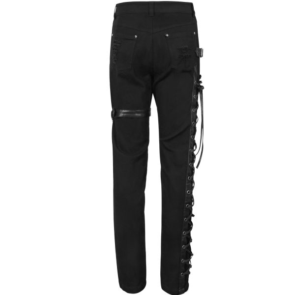 grande surprise DEVIL FASHION Pantalon ‘Distressed’ Noir 12