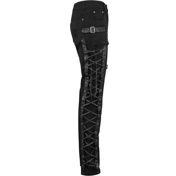 grande surprise DEVIL FASHION Pantalon ‘Distressed’ Noir 13