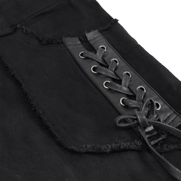 grande surprise DEVIL FASHION Pantalon ‘Distressed’ Noir 16